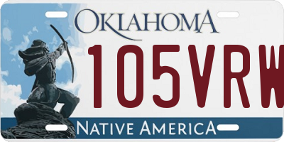 OK license plate 105VRW