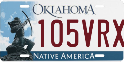OK license plate 105VRX