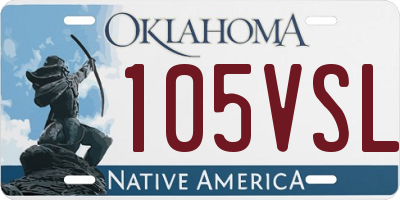 OK license plate 105VSL