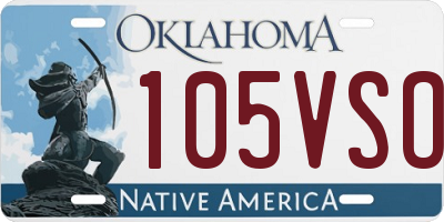 OK license plate 105VSO
