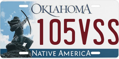 OK license plate 105VSS