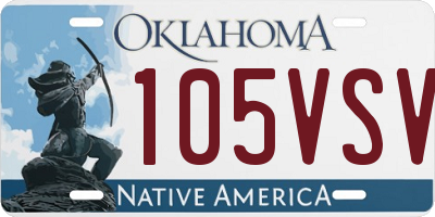 OK license plate 105VSV