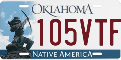 OK license plate 105VTF
