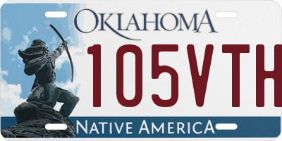 OK license plate 105VTH