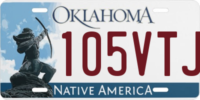OK license plate 105VTJ