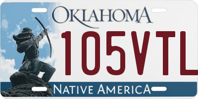 OK license plate 105VTL