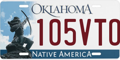 OK license plate 105VTO