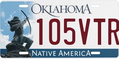 OK license plate 105VTR