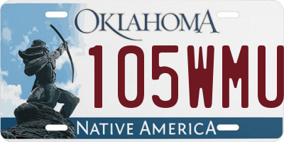 OK license plate 105WMU
