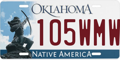 OK license plate 105WMW