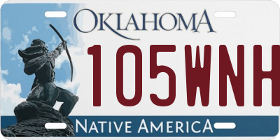 OK license plate 105WNH