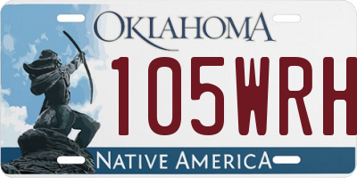 OK license plate 105WRH