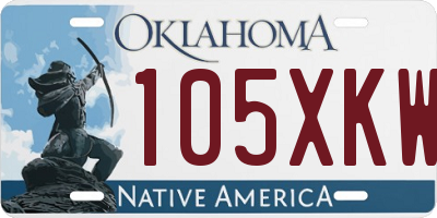 OK license plate 105XKW