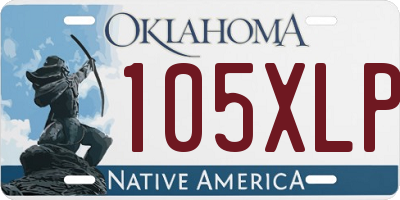 OK license plate 105XLP