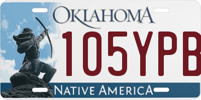 OK license plate 105YPB