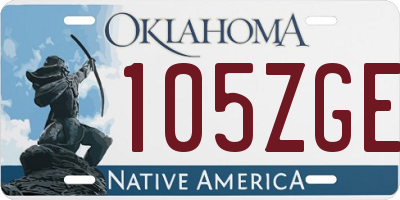 OK license plate 105ZGE