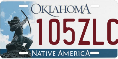 OK license plate 105ZLC