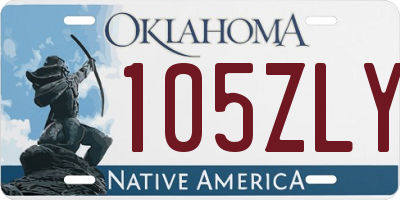 OK license plate 105ZLY