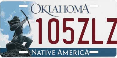 OK license plate 105ZLZ