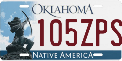 OK license plate 105ZPS