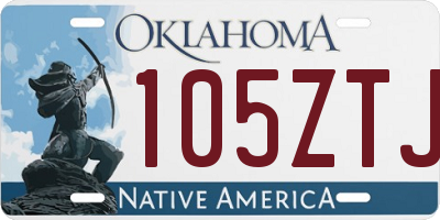 OK license plate 105ZTJ