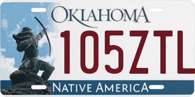 OK license plate 105ZTL