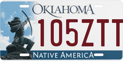 OK license plate 105ZTT