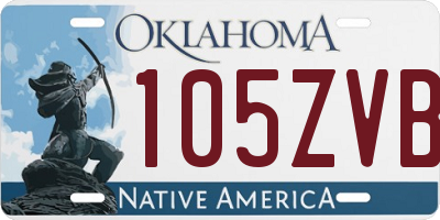 OK license plate 105ZVB