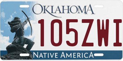 OK license plate 105ZWI