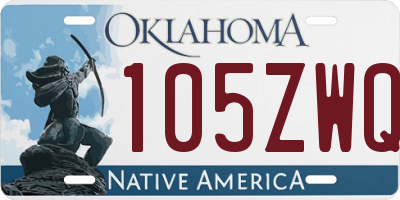 OK license plate 105ZWQ