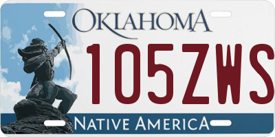 OK license plate 105ZWS