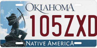 OK license plate 105ZXD