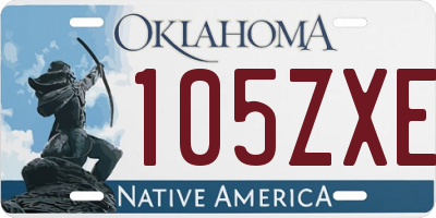 OK license plate 105ZXE