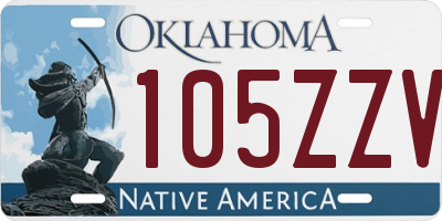 OK license plate 105ZZV