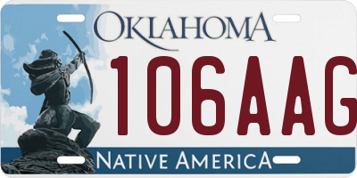 OK license plate 106AAG