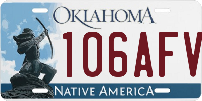 OK license plate 106AFV