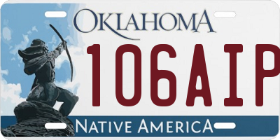 OK license plate 106AIP