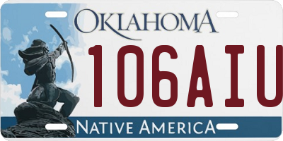 OK license plate 106AIU