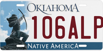 OK license plate 106ALP