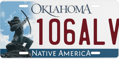 OK license plate 106ALV