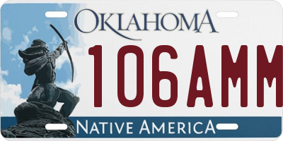 OK license plate 106AMM