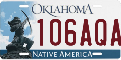 OK license plate 106AQA