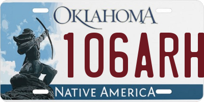 OK license plate 106ARH