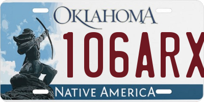 OK license plate 106ARX