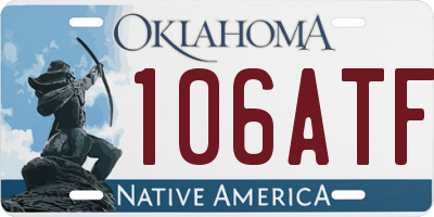 OK license plate 106ATF