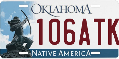 OK license plate 106ATK