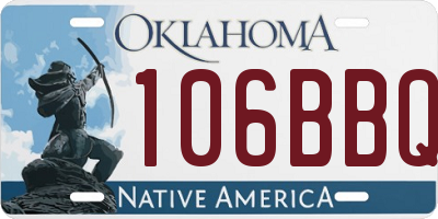 OK license plate 106BBQ