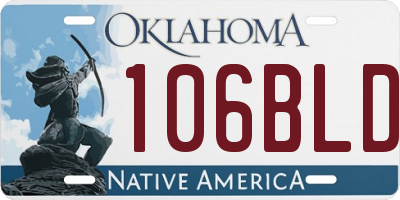 OK license plate 106BLD