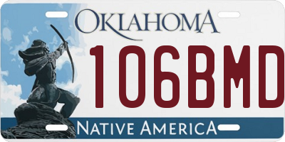 OK license plate 106BMD