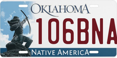 OK license plate 106BNA